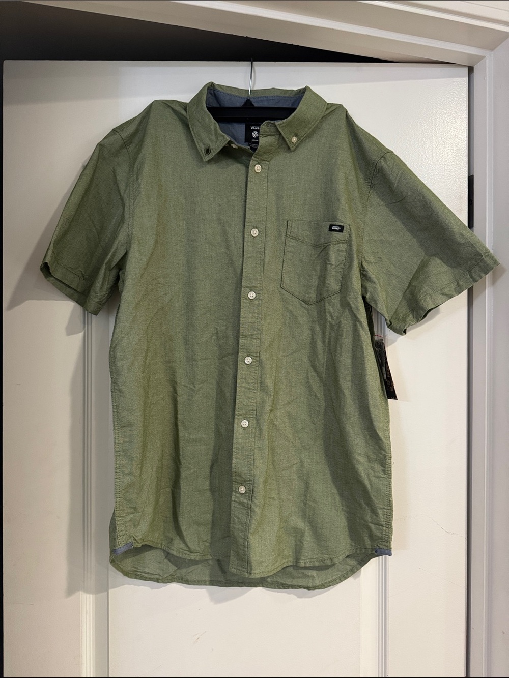 Vans Men's Short Sleeve Button-Down Shirt - Olive